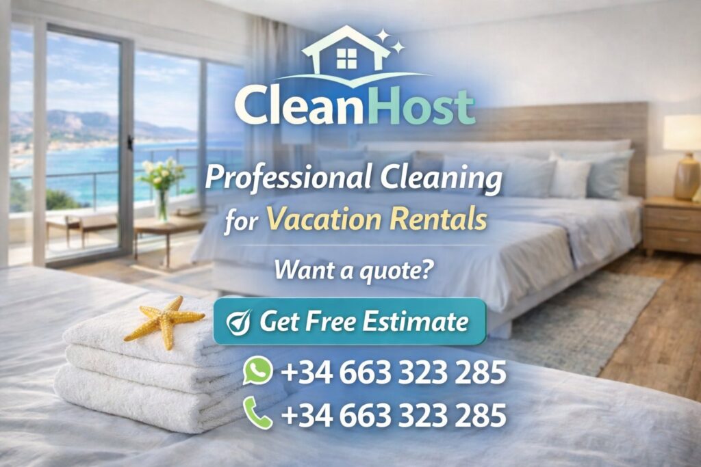 Professional cleaning for vacation rentals in Denia and Costa Blanca — CleanHost bedroom ready for guests