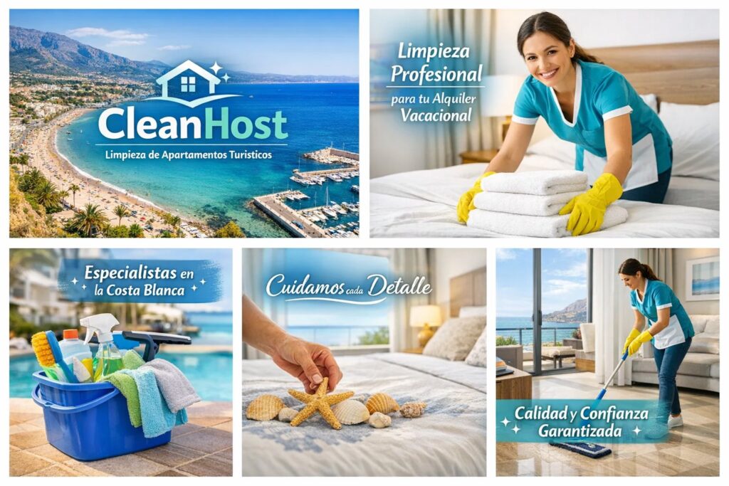 Sábanas y toallas limpias para alquiler vacacional en la Costa Blanca — lavandería CleanHost